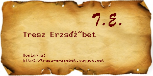 Tresz Erzsébet névjegykártya